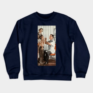 Vintage Science and Medicine, Pediatrician Doctor with Patient Crewneck Sweatshirt